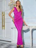 Deep V Sleeveless Maxi Fishtail