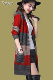 Sweater Women Cardigan Fashion 2023 Long Sleeve Striped Autumn And Winter Cardigans Casual Loose Striped Knitted