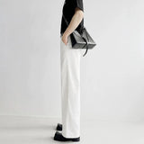 Sensing White Jeans Men's And Women's Loose Straight Drags Broad Legged Couple Casual Cleanfit