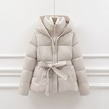 The 2024 New Korean Version Thickened Thick Padded Clothes Female Short Waist Slim Slim Ded With Warm Coat-Outfit