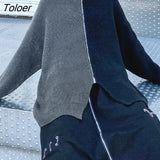 Big Size Color-block Knitting Cardigan Sweater Loose Fit O-Neck Long Sleeve Women New Fashion Autumn Winter 2022