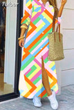 For Women 2023 Spring Summer Casual Loose Print Long Shirt Dress Button Up Long Sleeve Midi Elegant Vintage