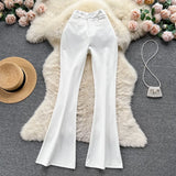 Autumn And Winter New Retro Suit Trousers Women's Leisure High Waist Hanging Feeling Thin Legs On The Bottom Of Long