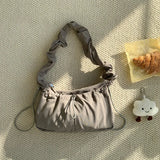 Ribbon Shirring String Shoulder Bag-Outfit