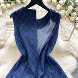 Dress Woman 2025 Summer Design Small Bow Tie Belt Waist-Free Vest