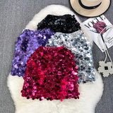 Fashion Sleek Dress Girl Summer High-Waisted A-Word Ultra-Short Skirt Small Swab A Hip Skirt Half
