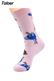 6 pair/lot style Cool Men Novelty funny socks Interesting pattern combed cotton Colorful Happy socks big size crew