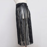 2023 New Spring Summer Pu Leather Long Tassel Brief Personality Girdle Decoration Belt Women Fashion Tide All-match