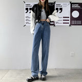Straight Leg Jeans For Women High Waist Trend Denim Pants Mom Jean Baggy Pants Casual Comfort Trousers