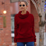 Sweater Women's Horse Hair Solid Color Long-Sleeved Collar Knitwear Shirt In Autumn And Winter