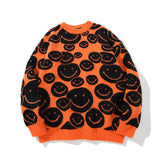Men's Oversize Sweaters 2021 Autumn Winter Tops Smile Cartoon Sweater Hip Hop Streetwear Pullover Harajuku Men