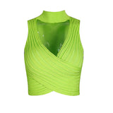 Women's Summer Ins Hanging Neck Hot Babes Knitted Blouse Outside Wearing Ladies Small Sling