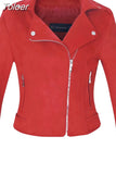 2023 New Arrial Women Autumn Winter Suede Faux Leather Jacket Lady Fashion Matte Motorcycle Coat Biker 9 Colors