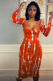 Print Party Sexy Midi Bodycon