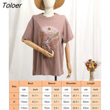 Loose Retro Print T Shirt Women Short Sleeve O Neck Cotton Tshirt Shirts Summer 2023 Woman tshirts Oversize Tops