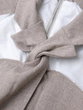 Fashion Women Blazer Single Breasted Long Sleeve Back Zipper Halter Hollow Out Suit Jackets Female Autumn 2023 New