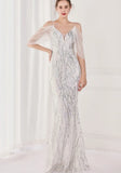 Sequin Strap Mermaid Long Evening
