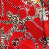 New Design Plus Size Women Blouse V-neck Long Sleeve Chains Print Loose Casual Shirts Womens Tops And
