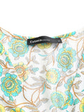 2022 Celmia Bohemian Summer Long Maxi Dress Women Sexy V-neck Floral Printed Party Vestidos Flare Sleeve Bandage Beach