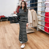 sets two piece sets womens outifits 2 piece set 2022 latest fashion maxi skirt korean outfit casual autumn stripe