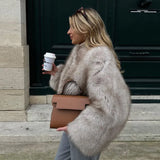 Winter Imitation Fur Coat Women's 1200 Grams Warm Plush