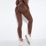 Sexy Women Leggings Bubble Butt Push Up Sports Workout Legging Slim High Waist Leggins Mujer Seamless Fitness