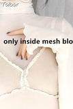 New Transparent Korean Loose Women Lace Blouse 3 Colors Female Bottoming Blouses Plus Size Cheaper