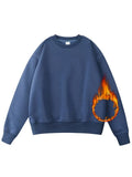 Winter Fleece Sweatshirt Women Oversize Green Tops Loose Thick Velvet Warm Sweatshirts Women Thick Fleece