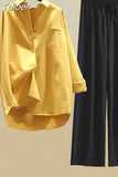 New Elegant Women's Pants Suit Sunscreen Chiffon Shirt Vest Black Trousers Triangle Fashionable Casual