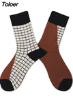 Harajuku Men Socks Funny Colorful Cartoon Dot Striped Sokken Casual Japanese Style Street Skateboard Calcetines