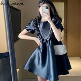 Vestidos De Mujer Summer Woman Dress Y2k Clothes O-neck Short Sleeve Ruffles Robe Loose Sweet Dresses Vestido