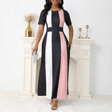 Women's Clothing New Temperament Fashion Fashion Dress Short Sleeve Long