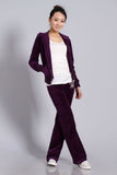 / Fall 2021 Women'S Brand Velvet Fabric Tracksuits Velour Suit Women Track Suit Hoodies And Pants Size S -