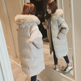 Korean Outerwear Snow Wear Winter Puffer Warm Bomber Basic Jacket Long Female Fur Coat Women Loose Parka Ukraine Plus Size