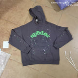2025 Spoder Spider Web Print Hooded Hooded Hooded Hooded Casual Loose