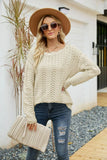 Boat Neck Openwork Tunic