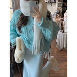 Winter Casual Elegant Knitted Sweater Women Pure Color Korean Fashion Y2k Clothing Long Sleeve Pullover Tops Office
