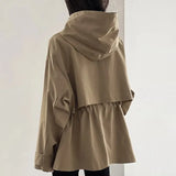 Fashion In The Long Trench Coat Female Show Thin British Wind Large Size Fat Waist Jacket Spring And Autumn Day Show High Temperament-Outfit