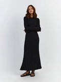 Women's Fashion Elegant Knitted Dress Sweater Dress Holiday Style Solid Color Bottom