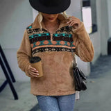 New Autumn And Winter Fashion Burst Trace Zip Lady Fashion Edema Plush Women's