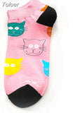 Spring New Women Cotton Socks Novelty 2023 Summer Cute Cartoon Cat Sheep Animal Ankle Socks Korean Short Casual