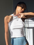 Letter Print Tank Top Summer Women Basic Cotton Vest Sports Fashion Streetwear Hot Outfits Female Cami Tops 2023