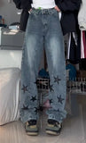 Vintage Denim Star Patch Boyfriend Jeans-Outfit