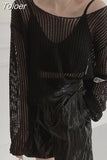 Fashion Y2K Sweater For Women Korean Woman Oversize Sweaters 2023 Hollow Out Female Clothing Long Sleeve Pullover