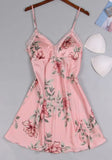 Lolita Style Floral Satin Two Piece