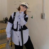 Hip-hop Style Patchwork Shirt Punk Chain Pants Two-piece Fashion Women's Pants Set Street Dance Boy Set Summer