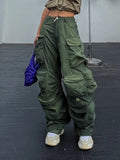 Toloer 2024 New Three-Dimensional Pocket Design Sense Hot Girl Style Do Old Design Sense Jeans Wide Leg Pants-Outfit