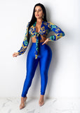 2022 Fall Fashion Two Piece Sets Long Sleeve Crop Top High Waisted Pants Sexy Party Club Outfits
