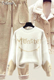 Winter New Cashmere Vest Coat Embroidery Knitted Sweater Casual Trousers Three Piece Elegant Women's Pants Set