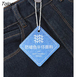 Women Jeans 2022 Autumn Slim Straight Denim Pants Solid Dark Blue Irregular Hem Chic Casual Streetwear